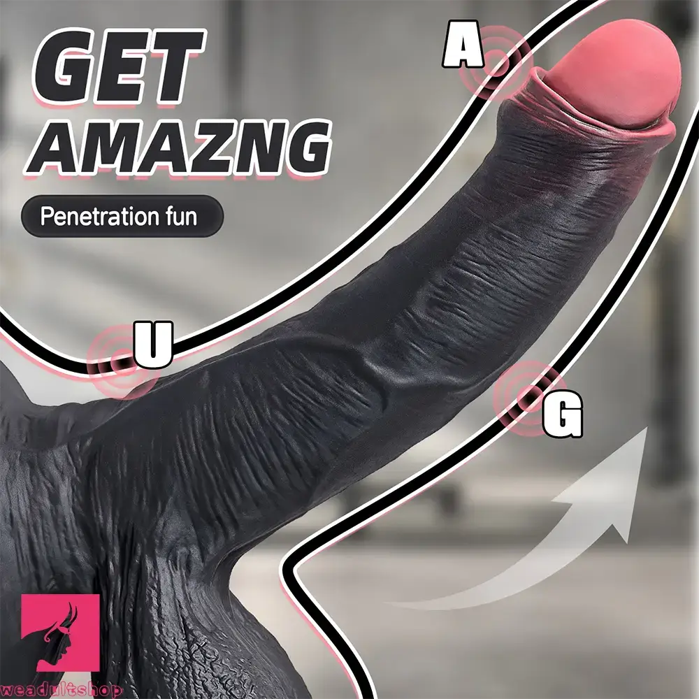 9.06in Uncut Lifelike Soft Big Dildo Anal Sex Toy For Women Men Love Cock