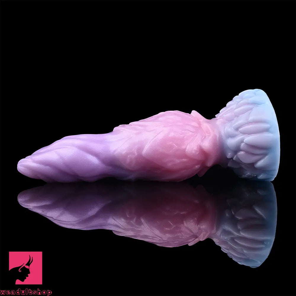 8.14in Squeeze Inflatable Alien Penis Big Fantasy Silicone Dildo For Clit