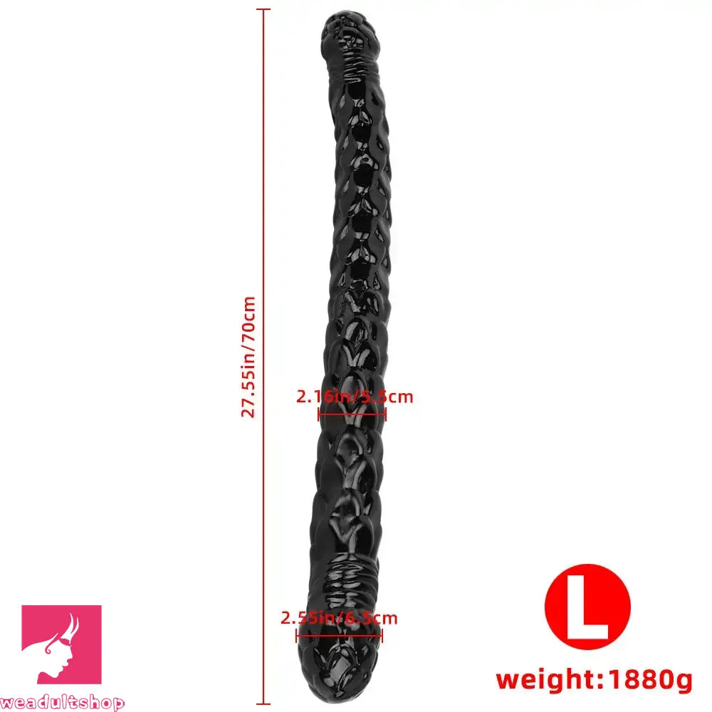20.47in 27.55in Double-Headed Extra Long Fish Scale Huge Dildo For Sex