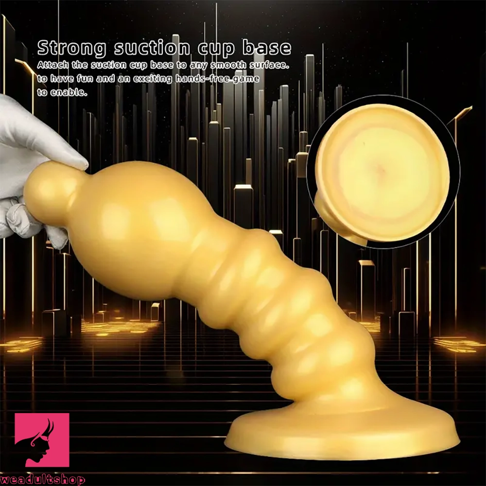 12.6in Huge Anal Beads Liquid Silicone Butt Plug Prostate G Spot Dildo