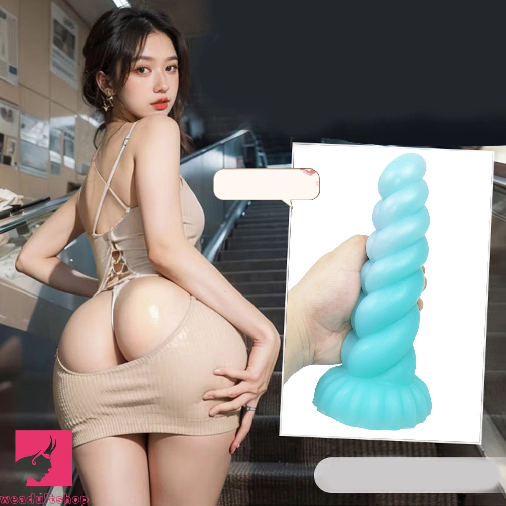 8.26in Fantasy Luminous Silicone Soft Dildo For Women Clit Masturbation