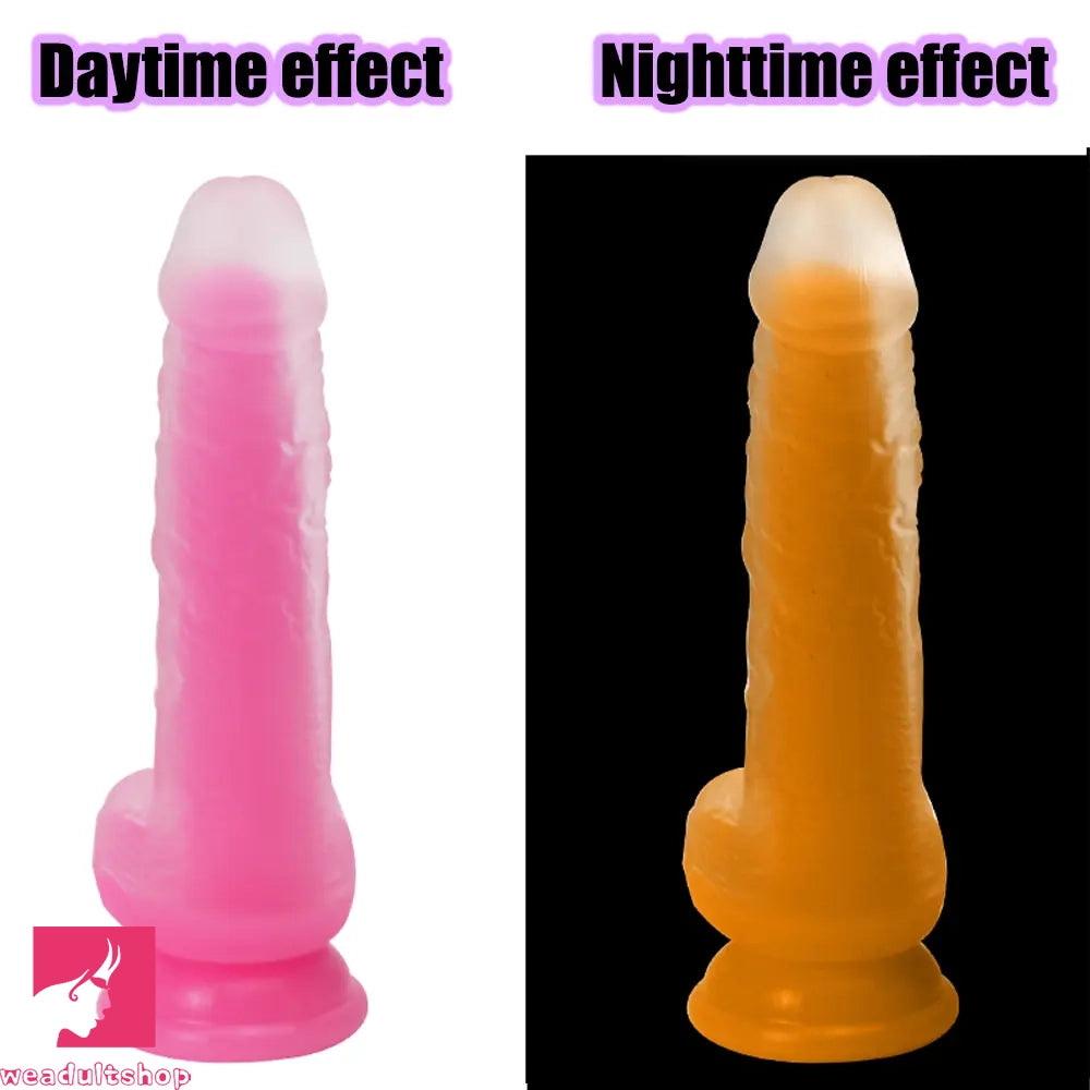 7.48in 9.25in Luminous Silicone Soft Dildo For Men Women Fucking Sex