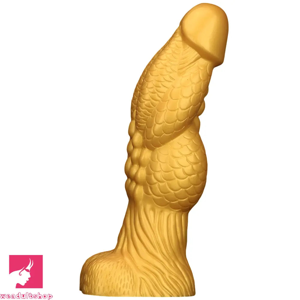 14.56in Gold Silicone Dragon Soft Big Long Realistic Animal Thick Dildo