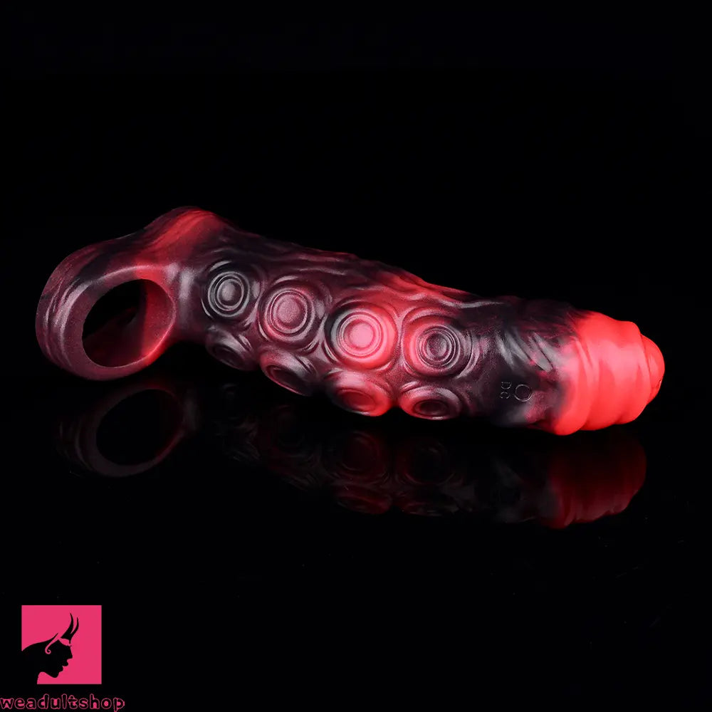 5.98in 7.09in Silicone Tentacle Sleeve Knot Vibrating Hollow Female Dildo