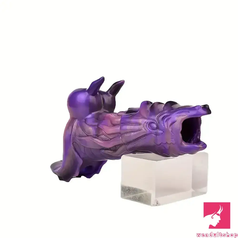 5.91in Real Silicone Dragon Fantasy Hollow Dildo Sleeve For Enlargement