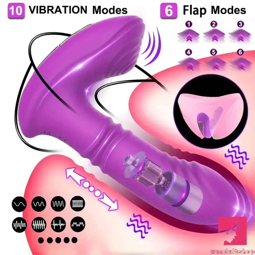 5.7in Vibrating Thrusting Flapping Wearable Dildo G Spot Sex Toy