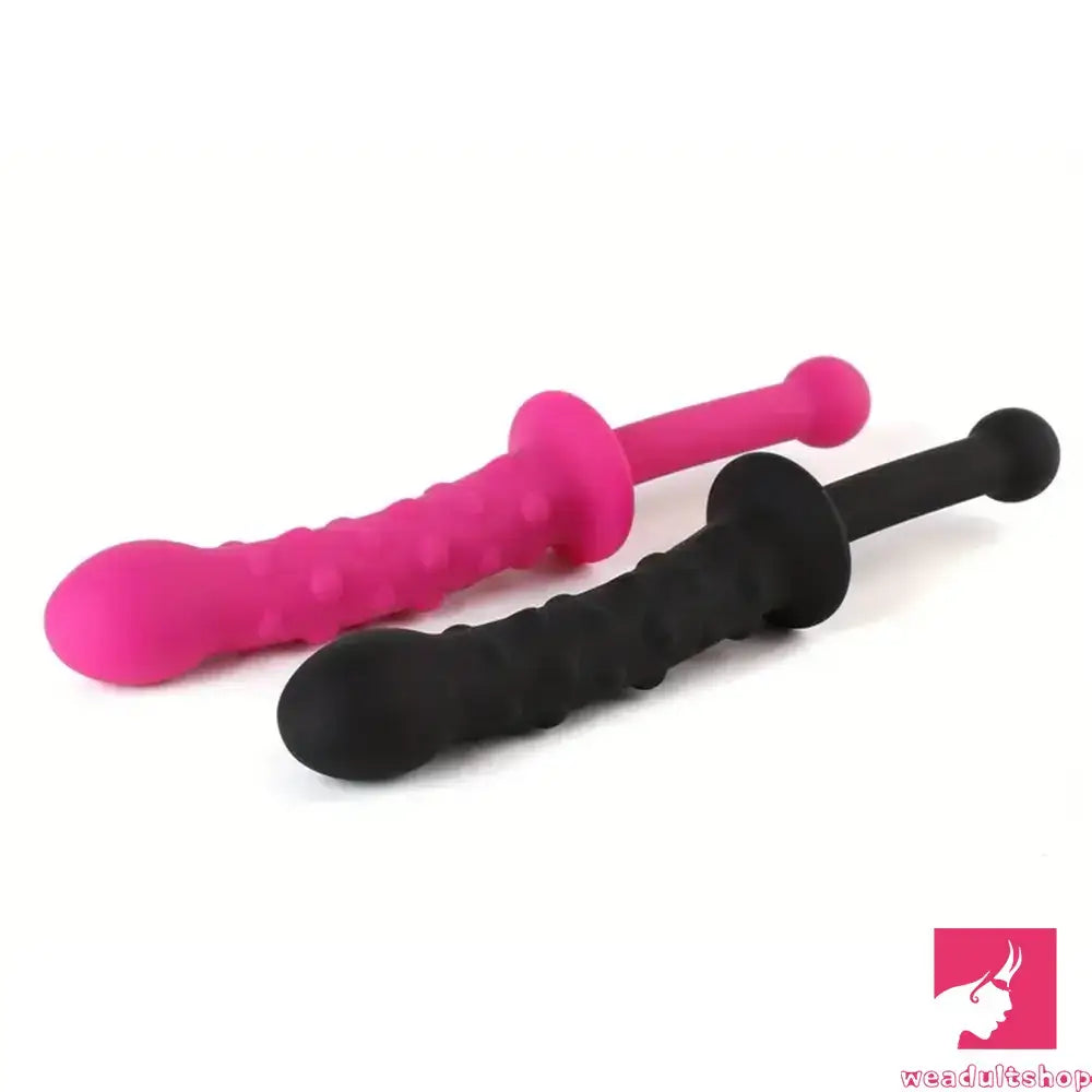 9.45in Unisex Soft Silicone Big Spiked Dildo With Handle For Love Toy