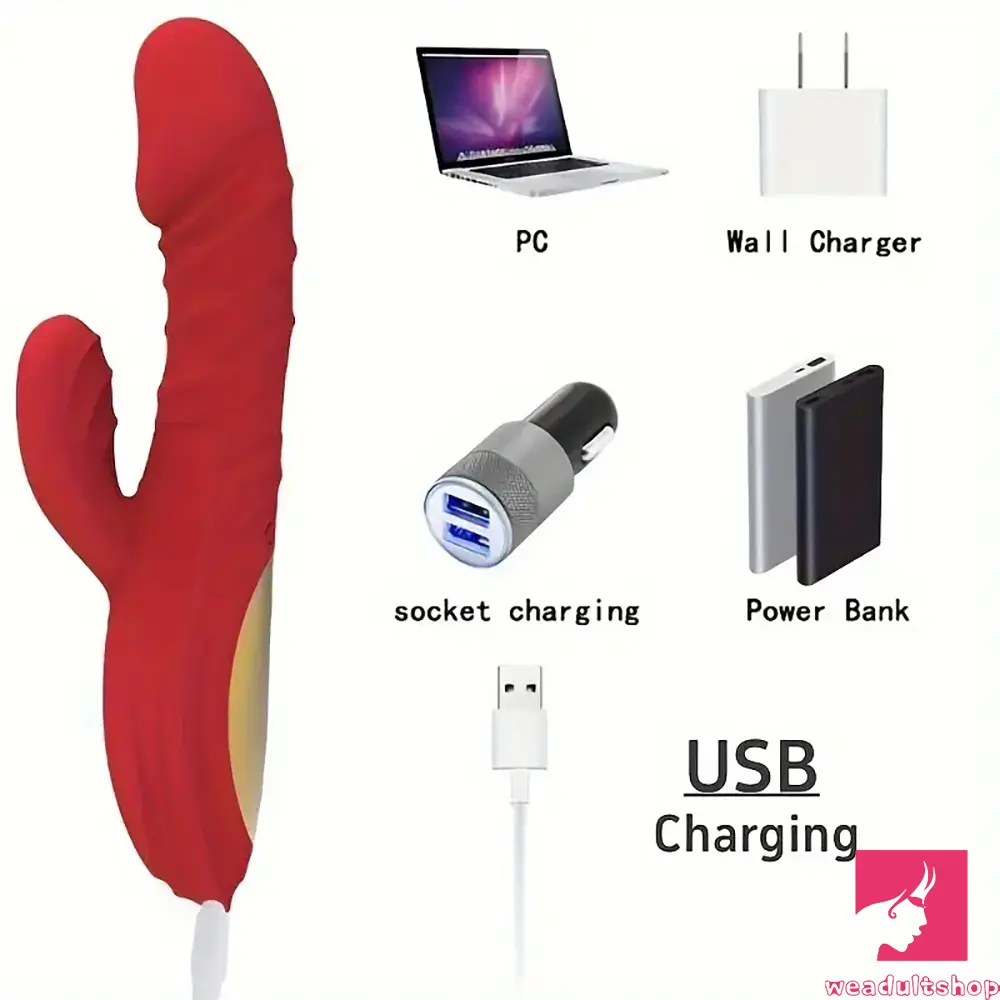 8.8in Heating Vibrating Soft Silicone Dildo Vibrator For Adult Female