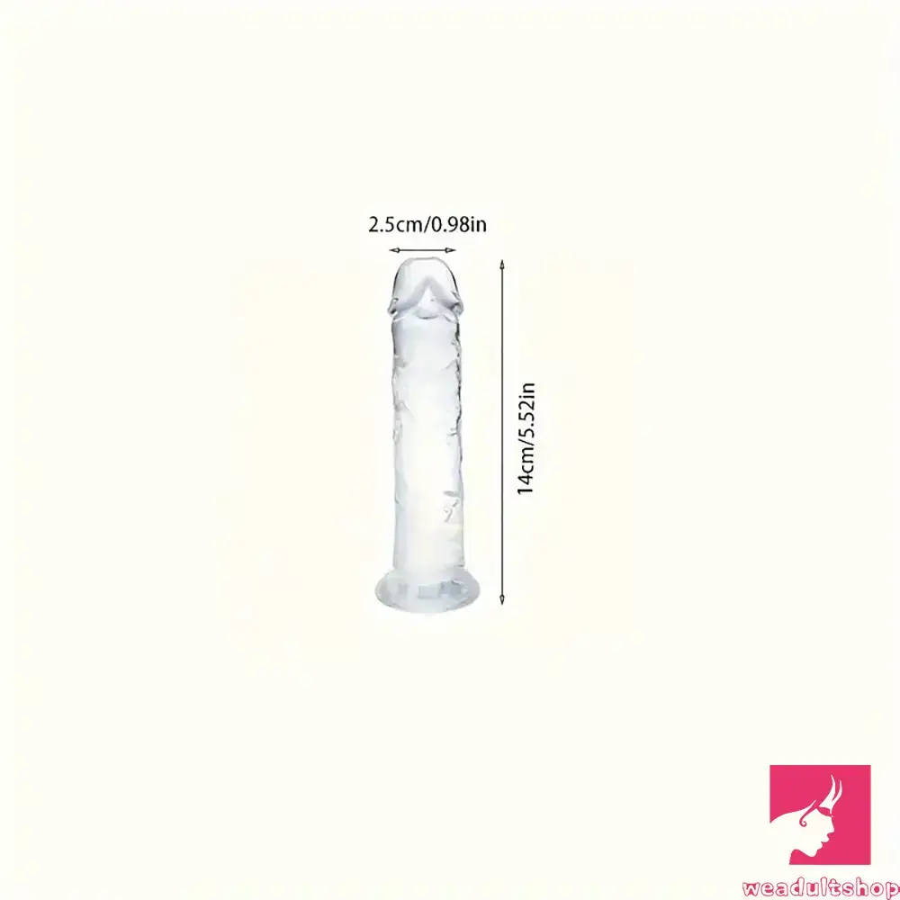 3.54in-9.84in Unisex Realistic Crystal Clear Dildo For Men Women Adult