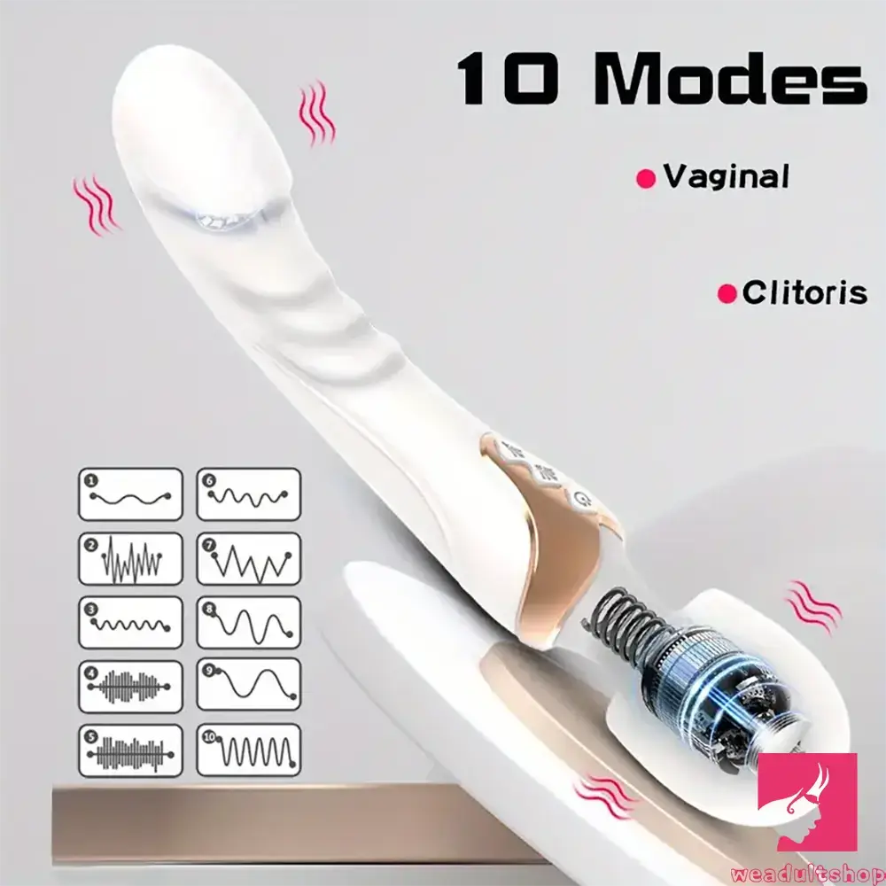 9.96in Dual Motor Silicone Big Wand G-Spot Vibrating Dildo Vibrator