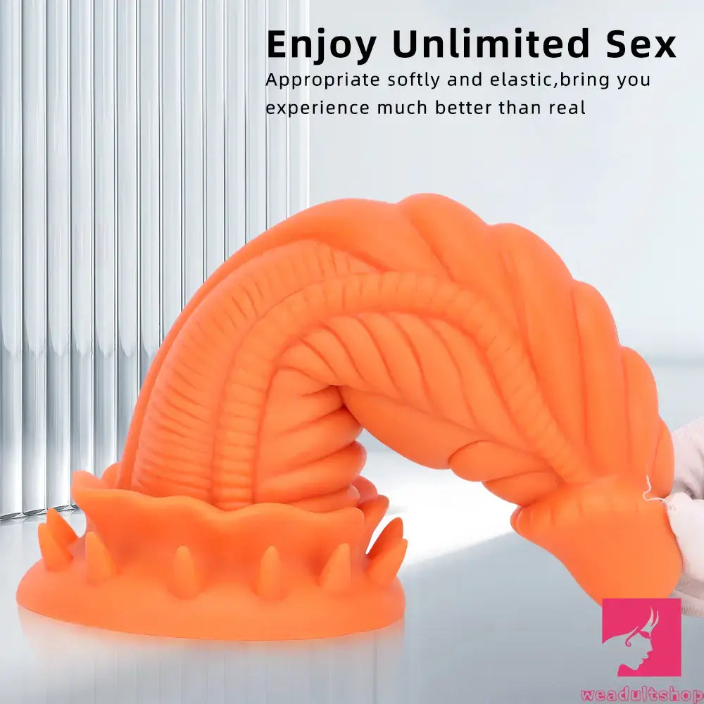 7.87in 10.43in 12.6in Fantasy Silicone Flexible Big No Eggs Dragon Dildo