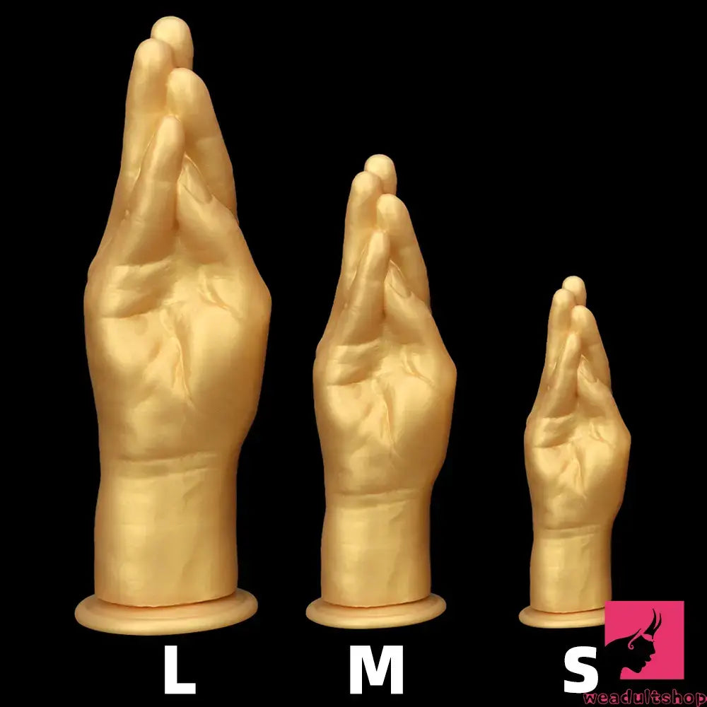 6.3in 8.66in 11.02in Gold Hands Silicone Soft Big Dildo For Fisting Toy
