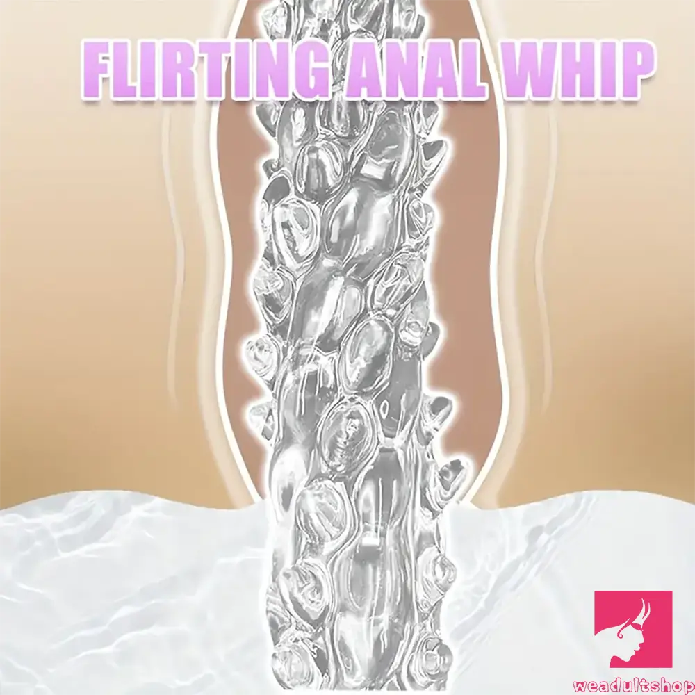 14.8in 18.7in 22.6in Clear Long Dual Heads Huge Spiked Dildo For Adults