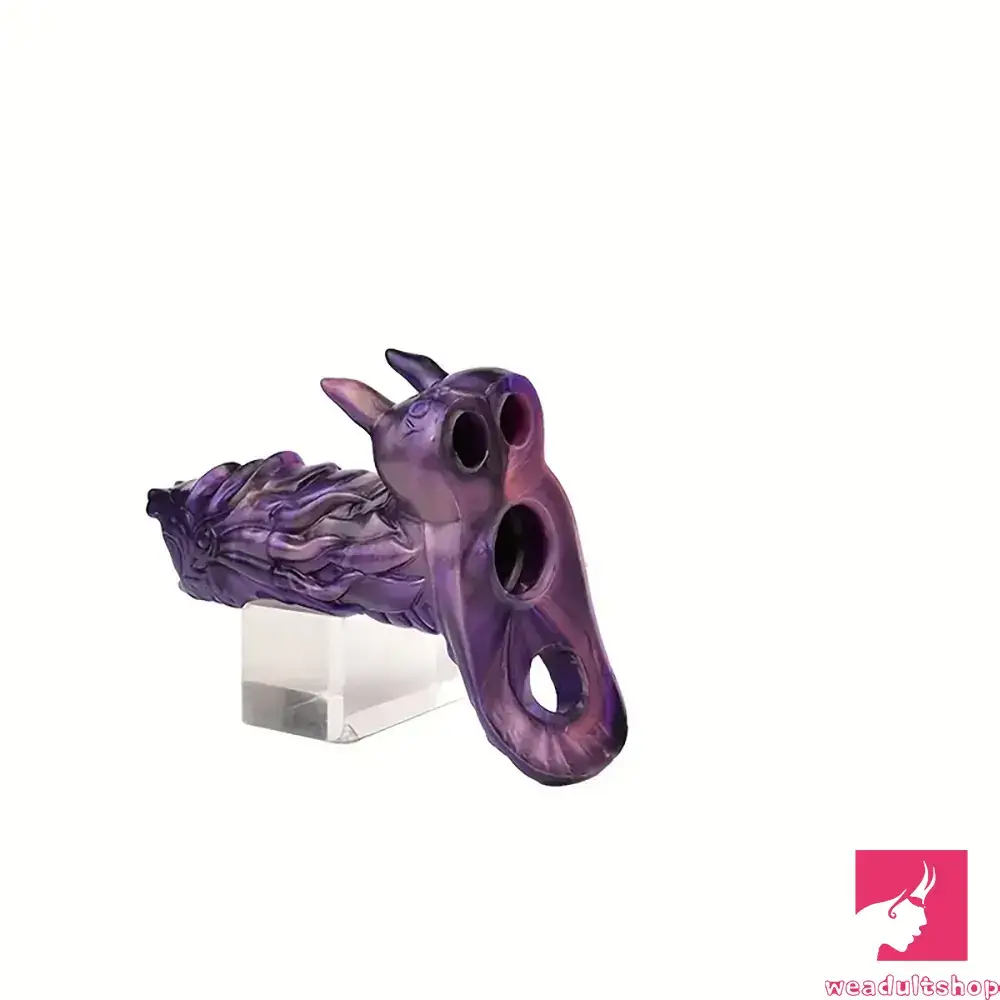 5.91in Real Silicone Dragon Fantasy Hollow Dildo Sleeve For Enlargement