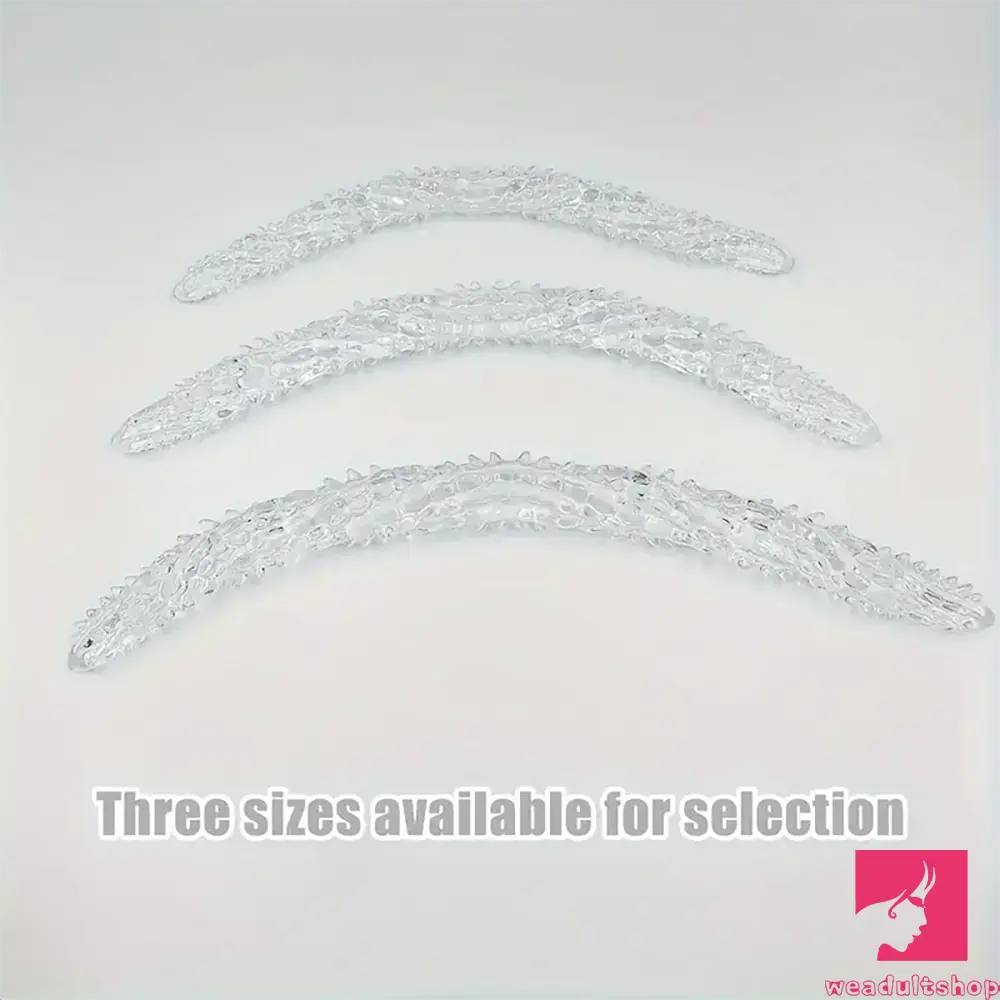 14.8in 18.7in 22.6in Clear Long Dual Heads Huge Spiked Dildo For Adults