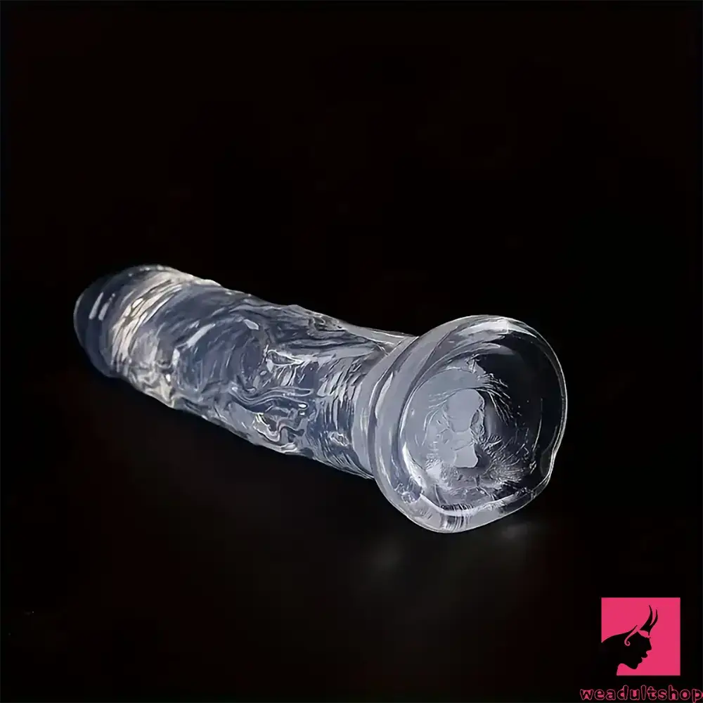 3.54in-9.84in Unisex Realistic Crystal Clear Dildo For Men Women Adult