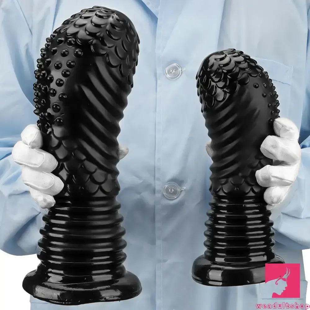 6.1in 8.46in 10.43in Fantasy Black Large Dildo Butt Plug For Fisting Orgasm