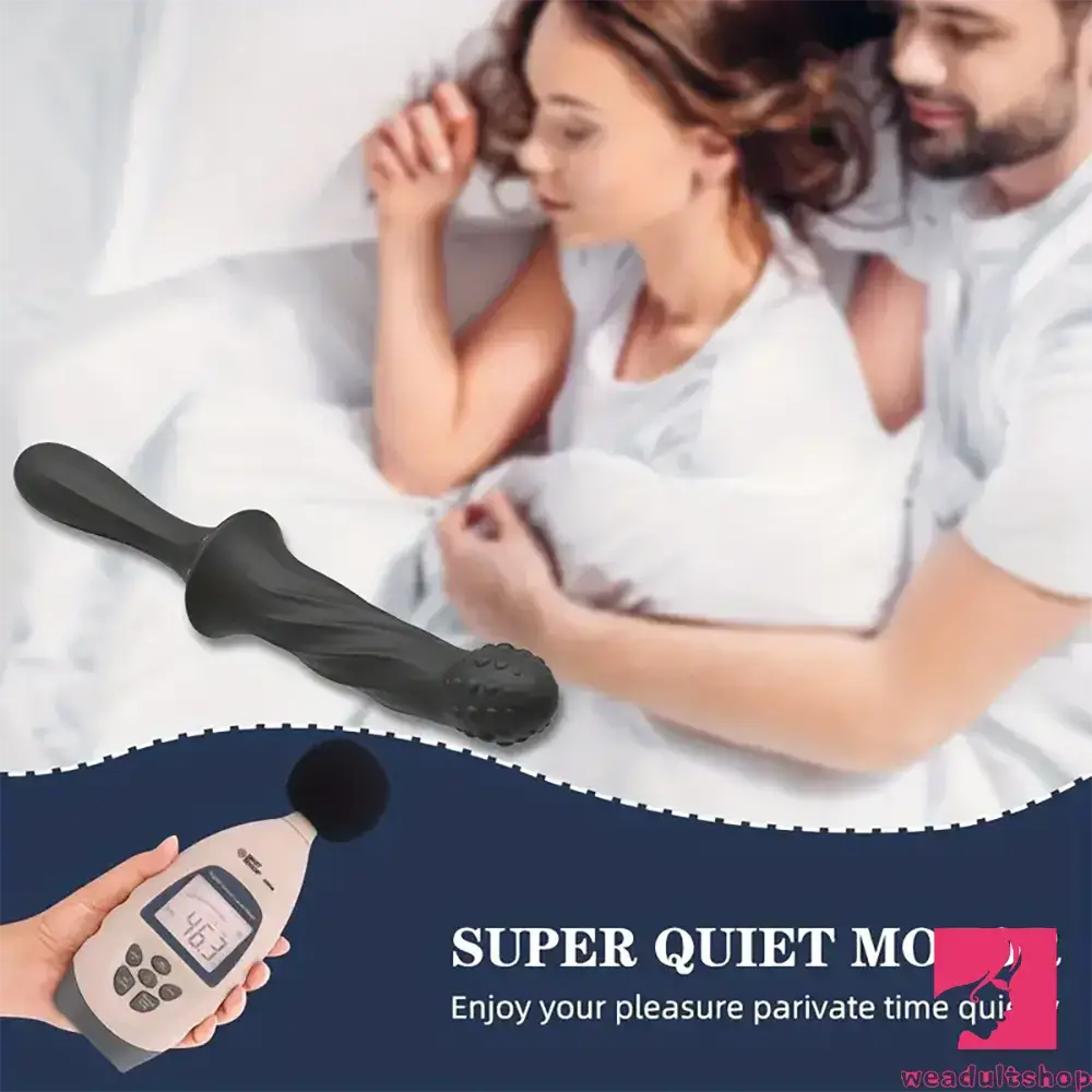 9.65in Silicone Soft Vibrating Dildo With Handle For Anal Stimulator