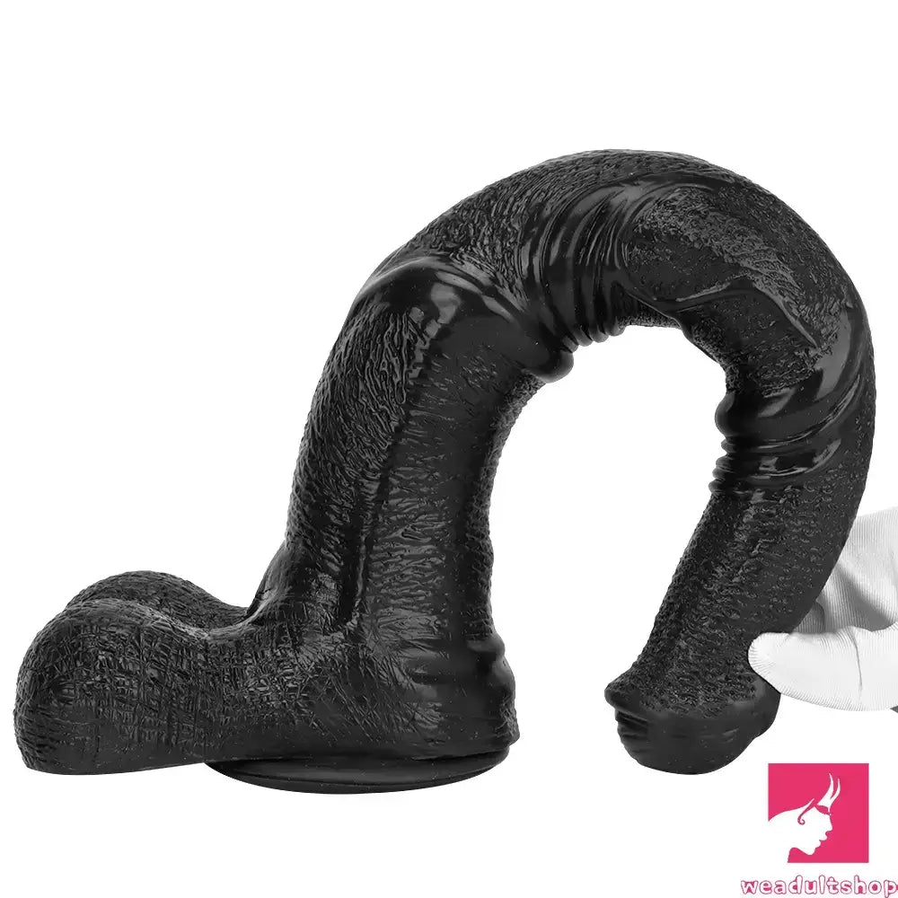 14.76in Extra Long Huge Black Soft Liquid Silicone Horse Penis Dildo