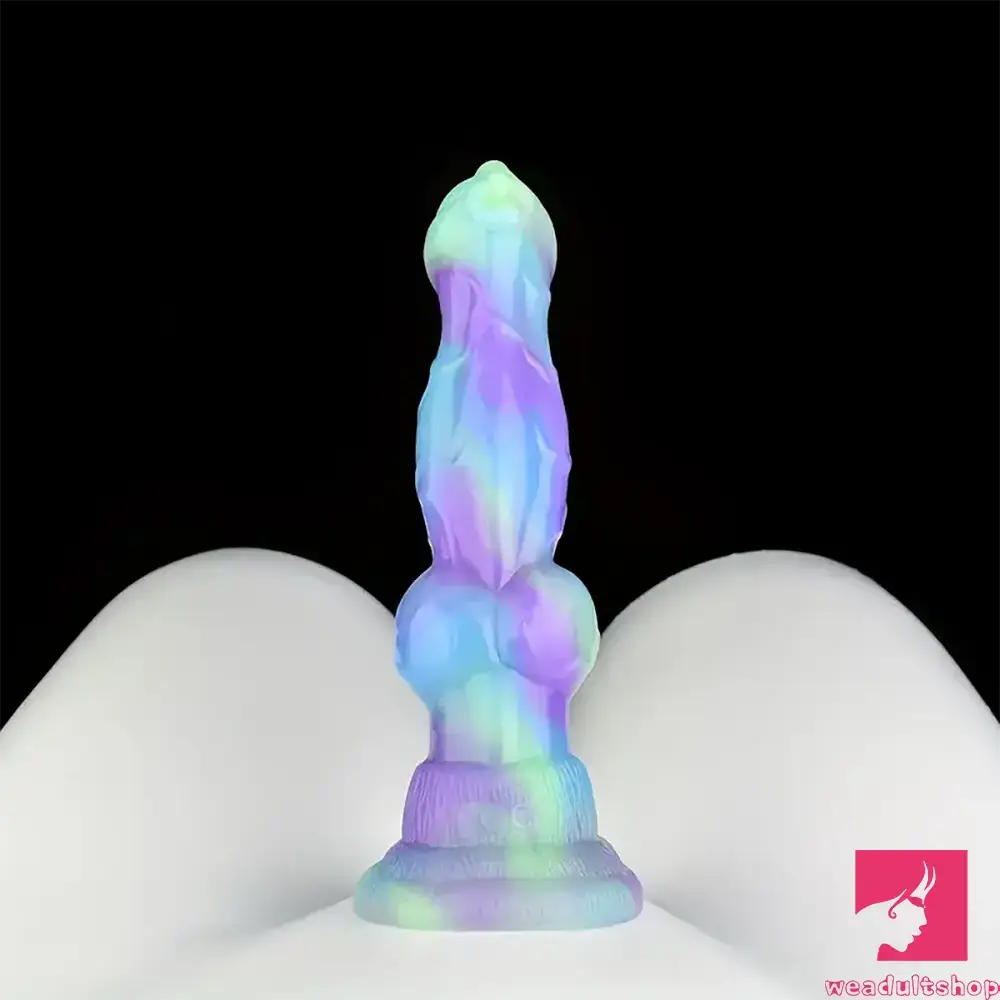 7.09in Fantasy Monster Dog Knot Silicone Soft Penis Dildo For Anus Dilator