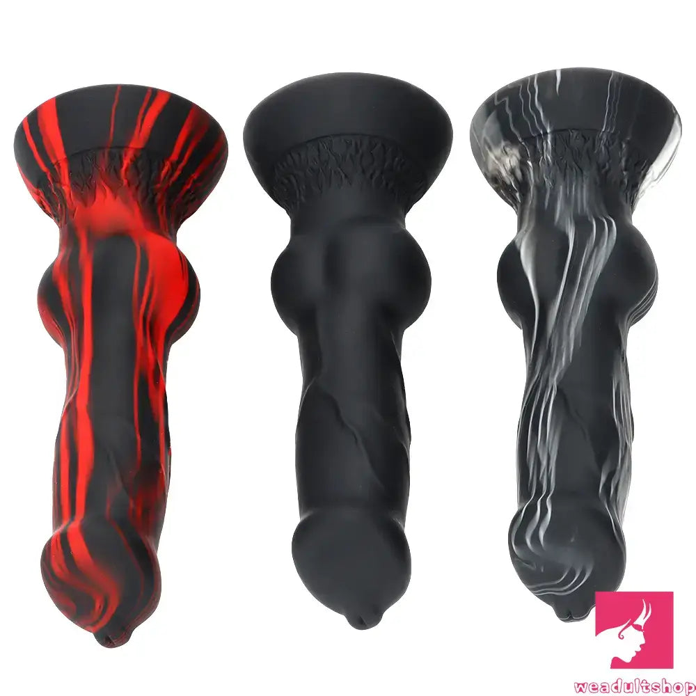 7.48in Silicone Soft Mixed Color Dog Cock Dildo For Love Sex Toy
