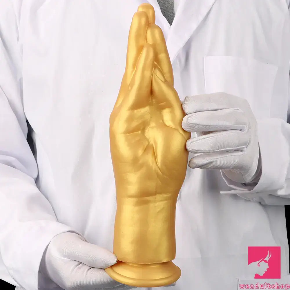6.3in 8.66in 11.02in Gold Hands Silicone Soft Big Dildo For Fisting Toy