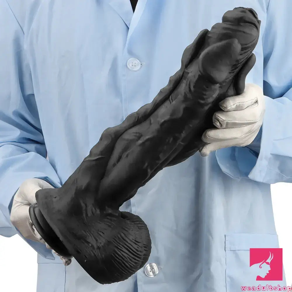 11.41in 12.6in 15in Super Big Silicone Soft Black Fantasy Love Real Dildo