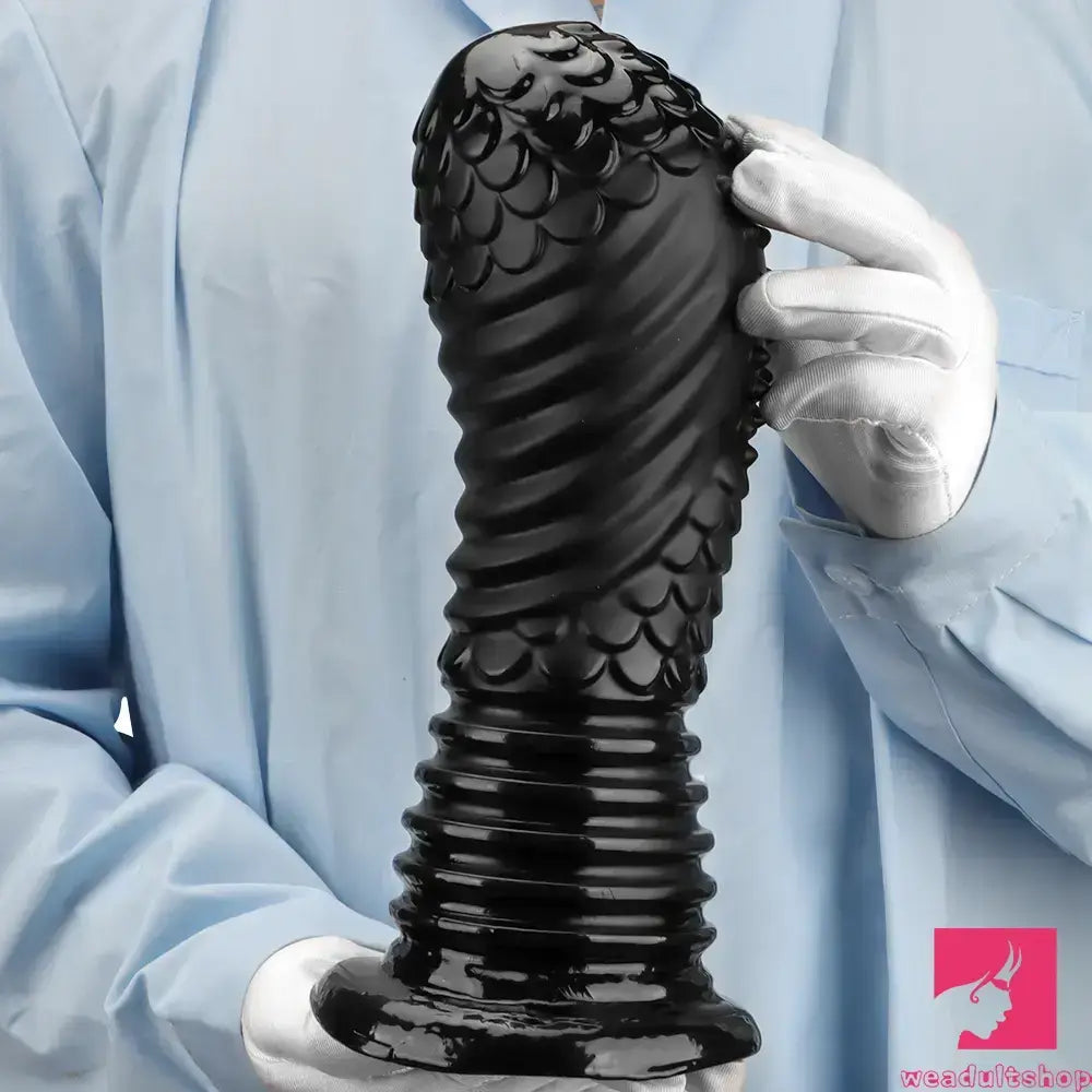 6.1in 8.46in 10.43in Fantasy Black Large Dildo Butt Plug For Fisting Orgasm
