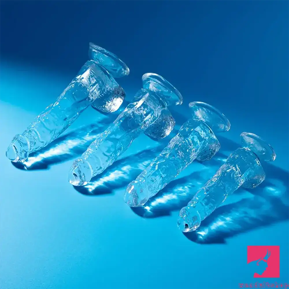 6.4in 7in 8in 9in Clear Real Cock Dildo For G-Spot Vaginal Sex Orgasm