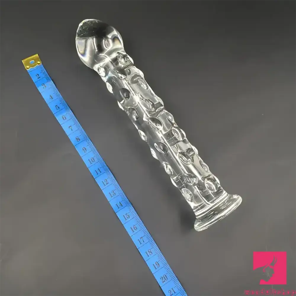 6.9in Clear Real Glass Crystal Dildo For G-Spot Vaginal Sex Orgasm