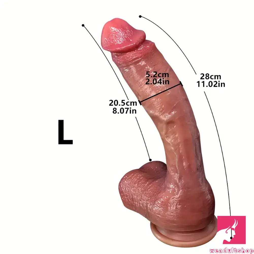 9.05in 10.43in 11.02in 12.2in 13.58in Soft Silicone Large Real Dildo