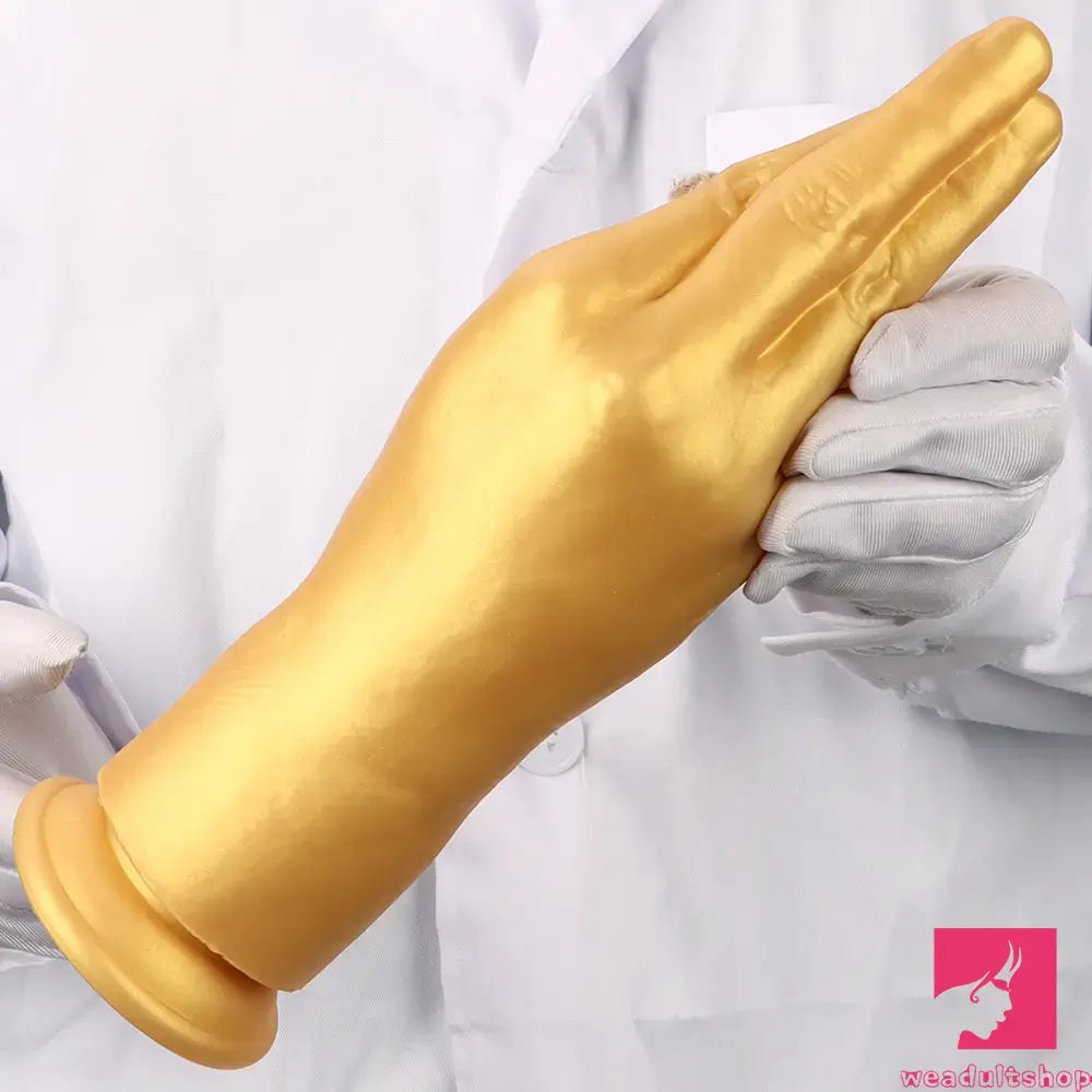 6.3in 8.66in 11.02in Gold Hands Silicone Soft Big Dildo For Fisting Toy