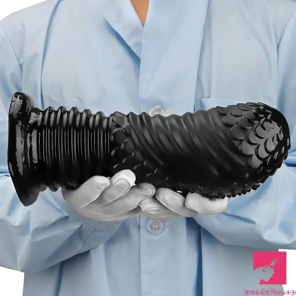 6.1in 8.46in 10.43in Fantasy Black Large Dildo Butt Plug For Fisting Orgasm