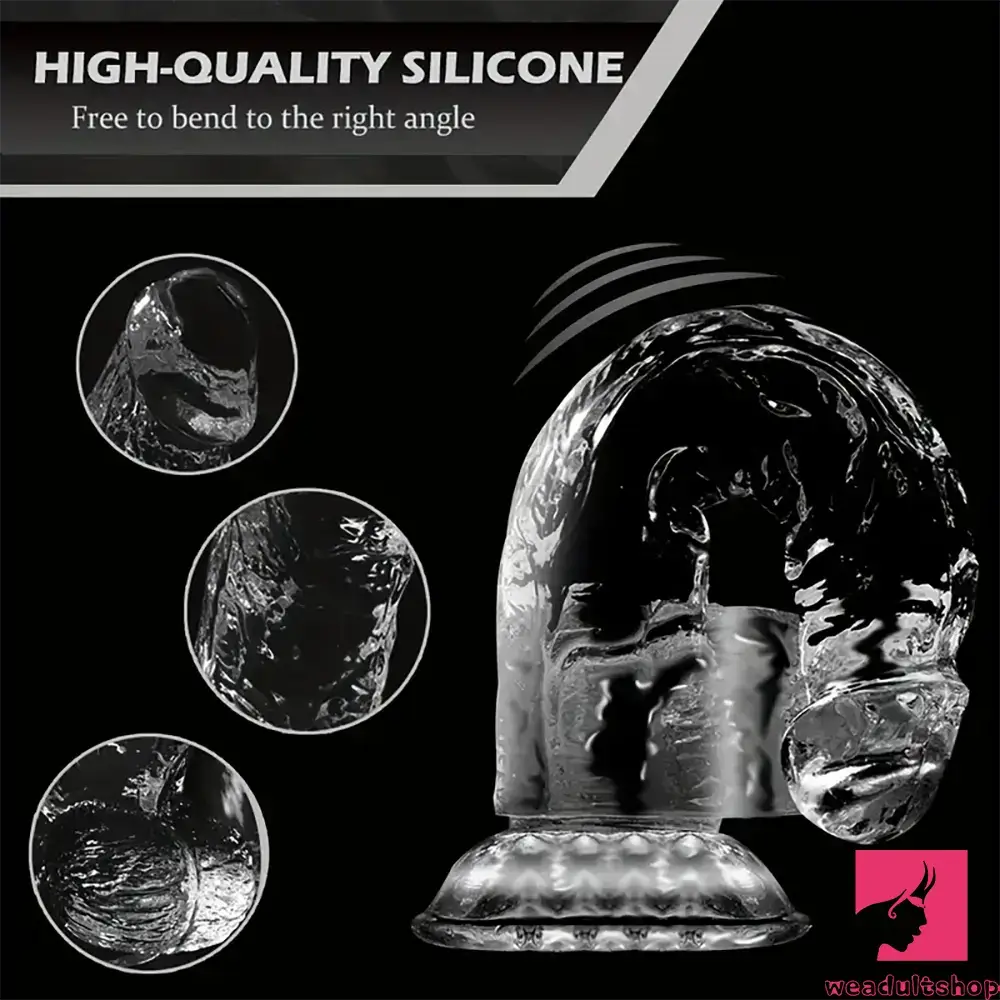 6.4in 7in 8in 9in Clear Real Cock Dildo For G-Spot Vaginal Sex Orgasm