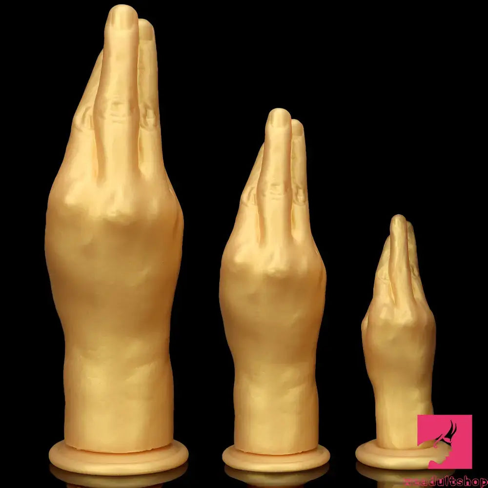 6.3in 8.66in 11.02in Gold Hands Silicone Soft Big Dildo For Fisting Toy