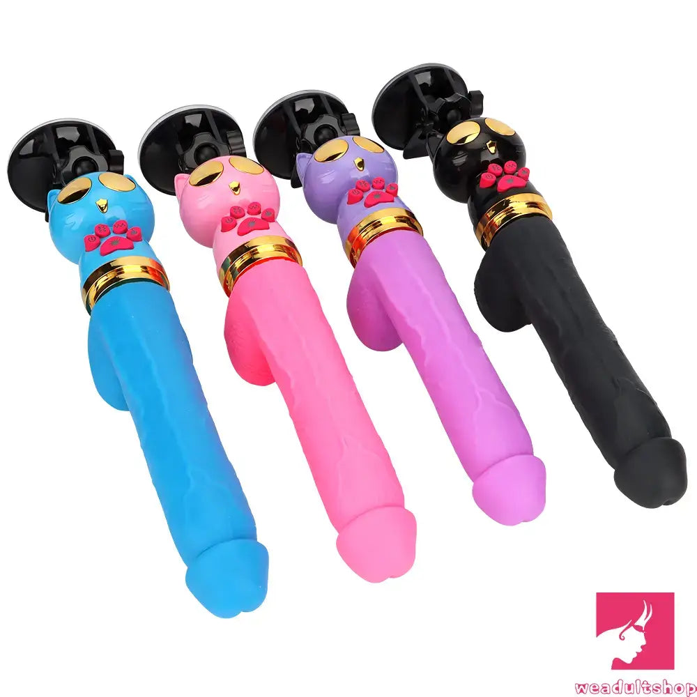 7.87in Cat Heating Thrusting Vibrating Remote Dildo Gun Fucking Sex Machine