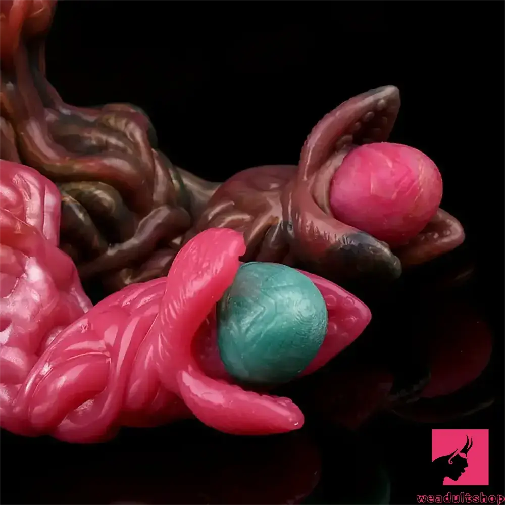 7.99in Silicone Soft Big Knot Alien Ovipositor Dildo For Female Lay Eggs