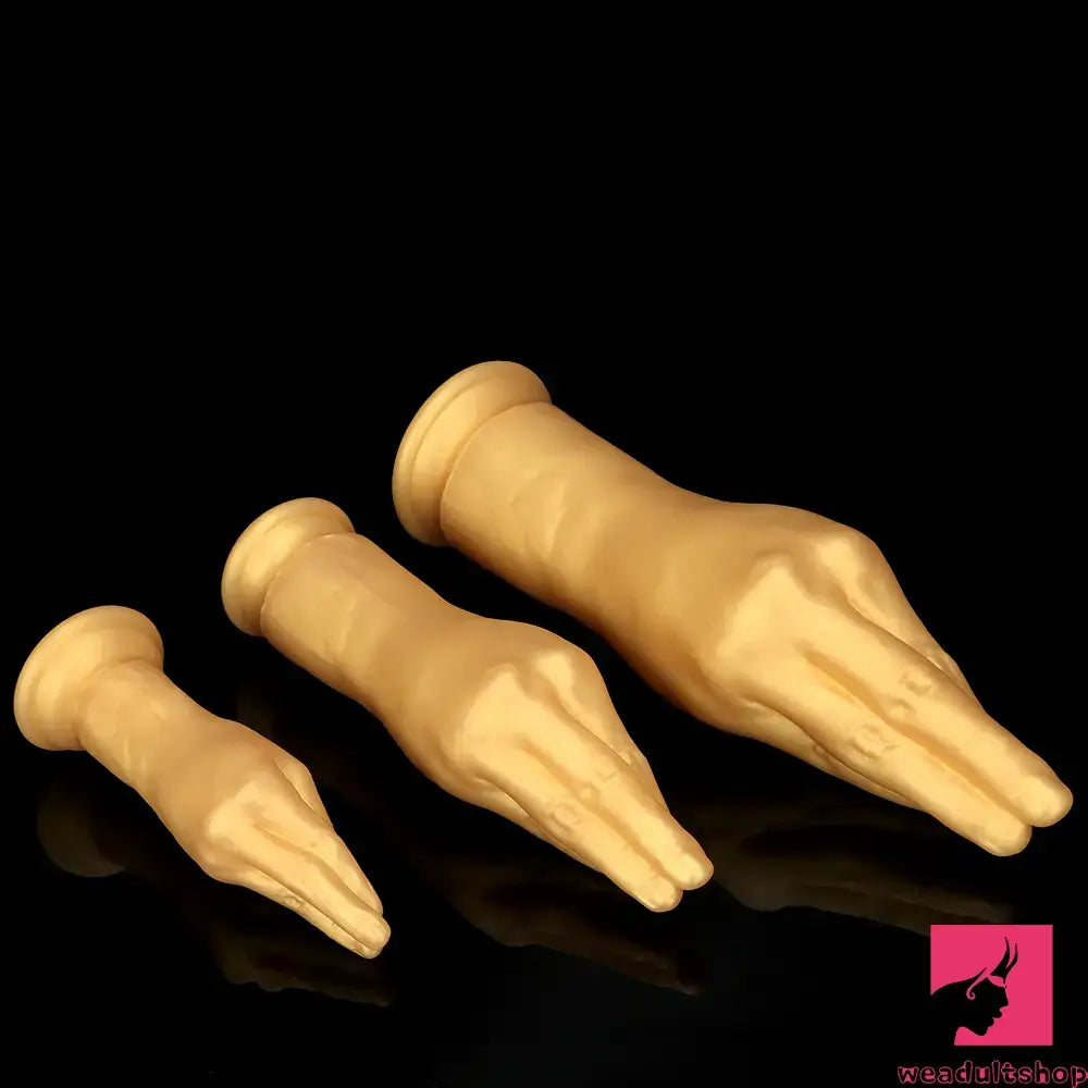 6.3in 8.66in 11.02in Gold Hands Silicone Soft Big Dildo For Fisting Toy