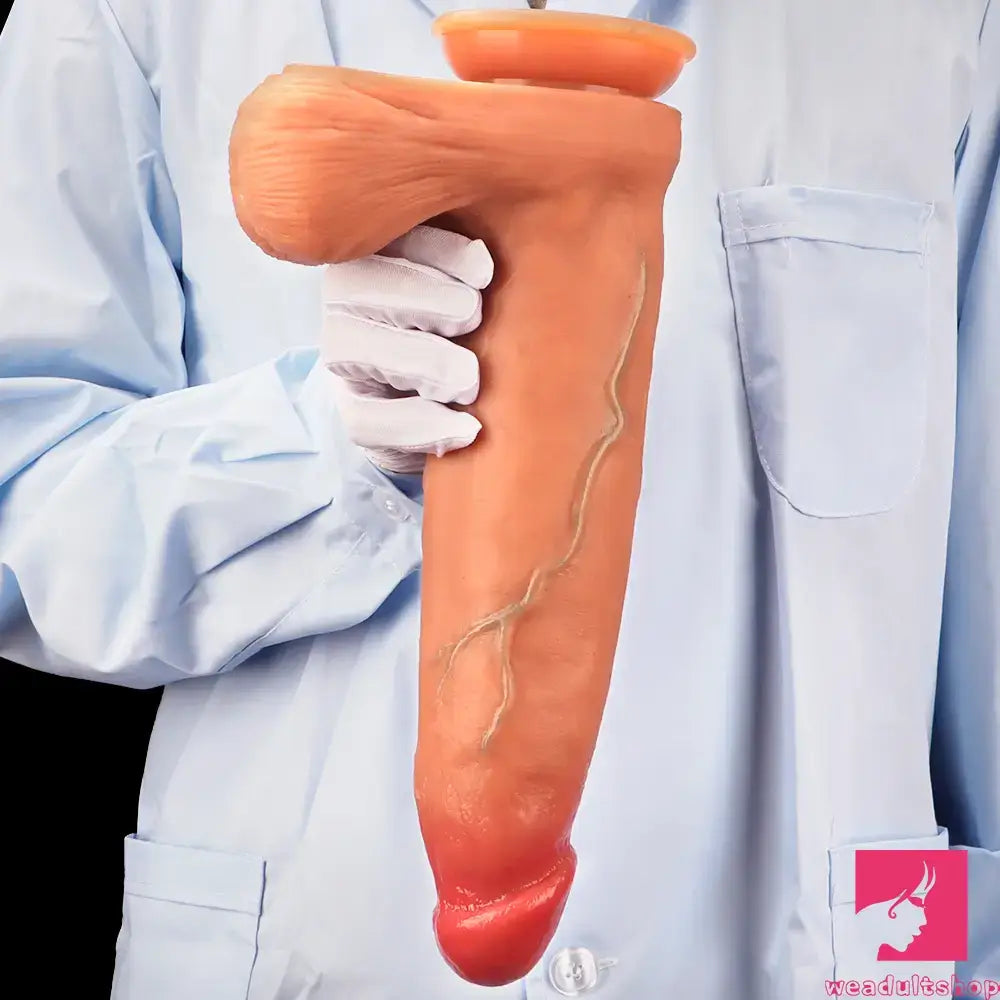 10.03in 9.25in 13in Soft Silicone Big Lifelike Dual Density Real Dildo