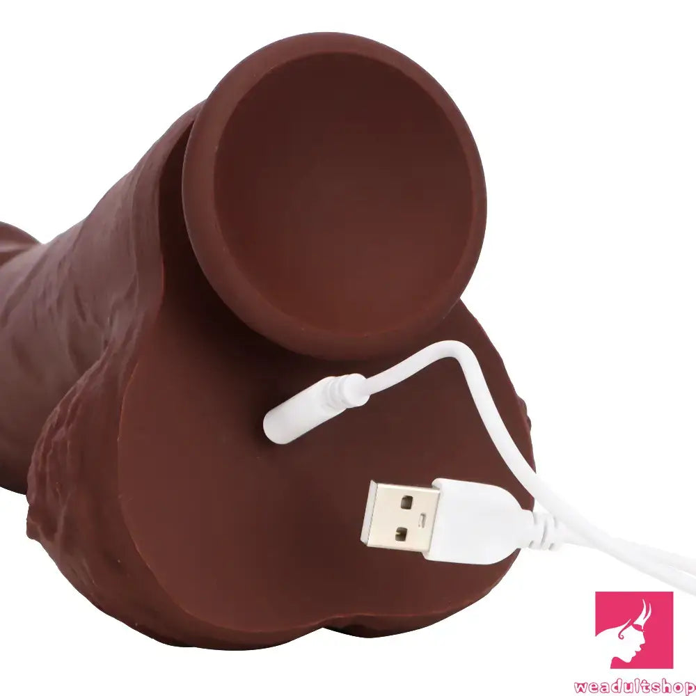 9.84in Lifelike Remote Control Auto Heating Thrusting Vibrating Dildo