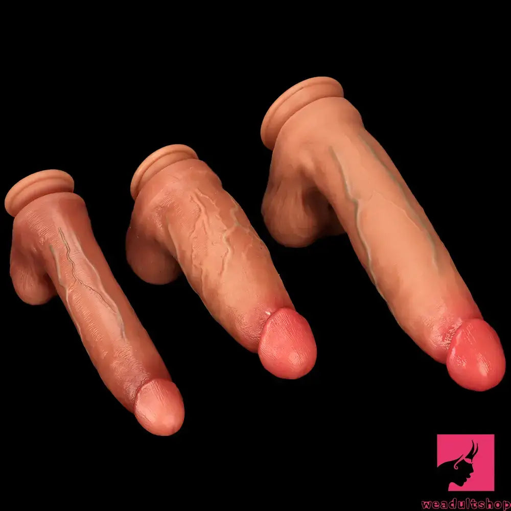 10.03in 9.25in 13in Soft Silicone Big Lifelike Dual Density Real Dildo