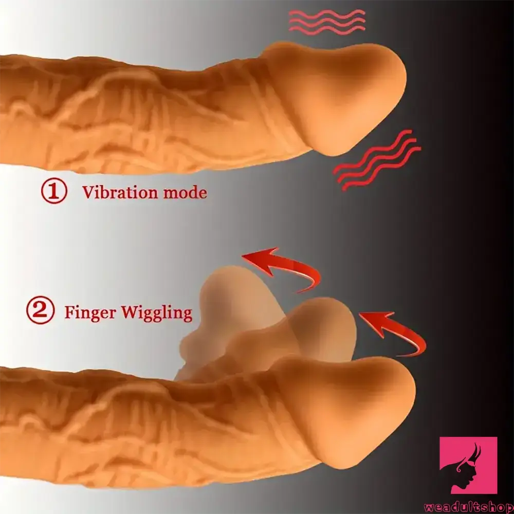 8.46in Electric Soft Real Silicone G Spot Heating Vibrating Adult Dildo