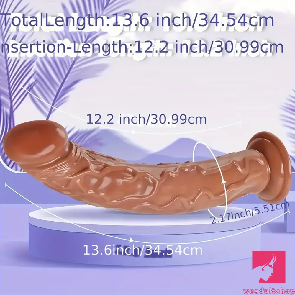 13.6in Realistic PVC Cock Big Long Dildo For G Spot Women Sex Toy