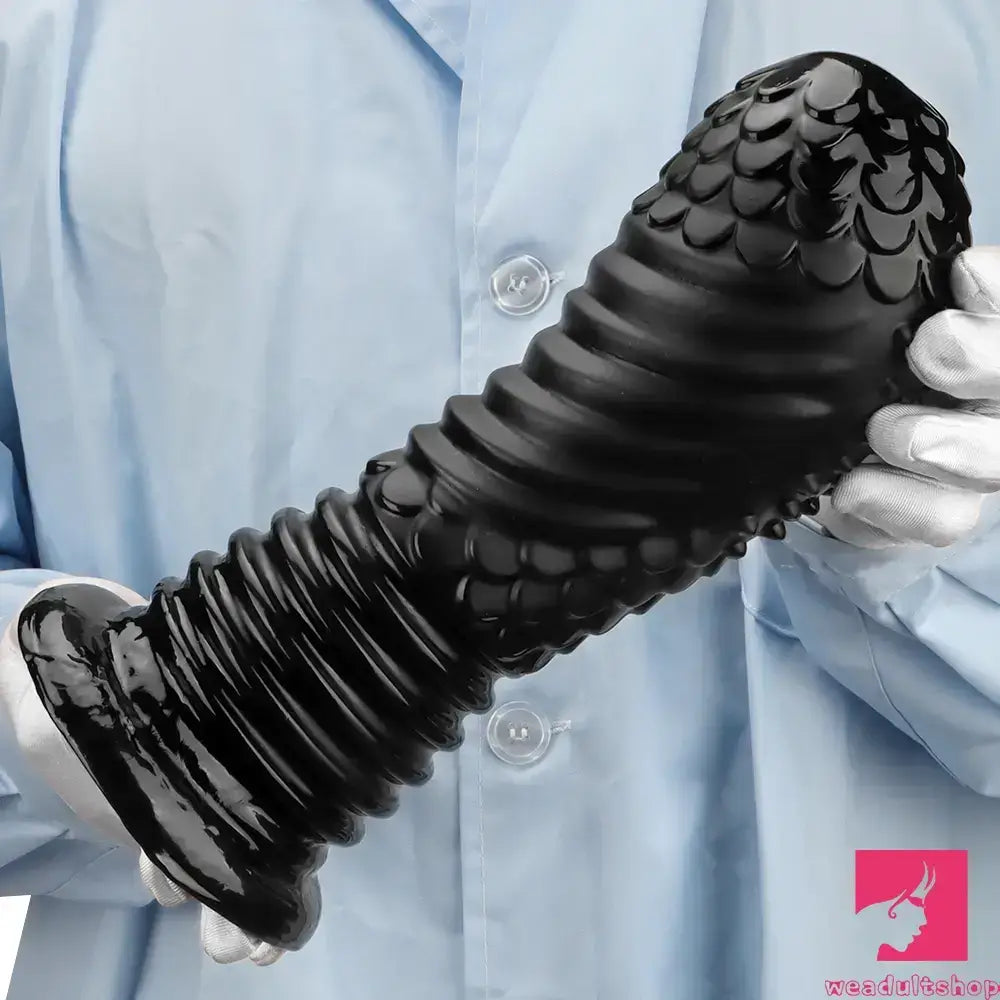 6.1in 8.46in 10.43in Fantasy Black Large Dildo Butt Plug For Fisting Orgasm