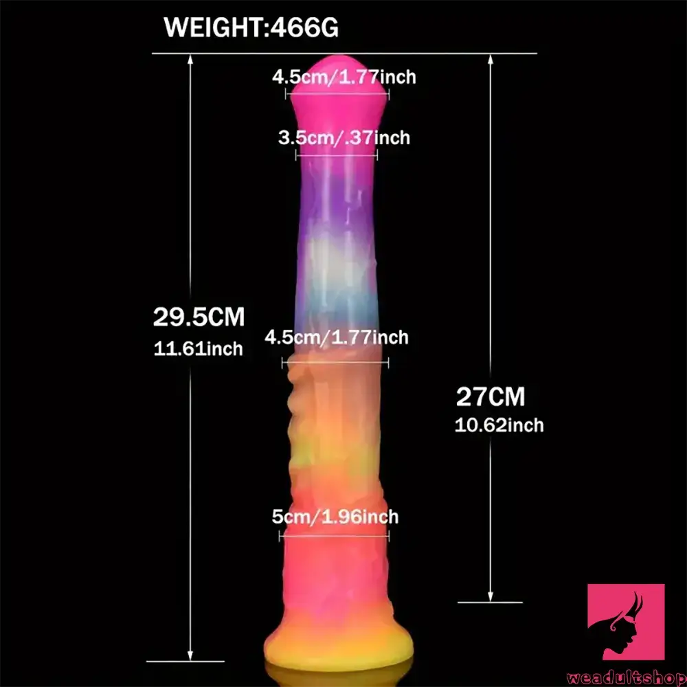 11.61in Big Silicone Cock Horse Luminous Animal Dildo BDSM Love Toy