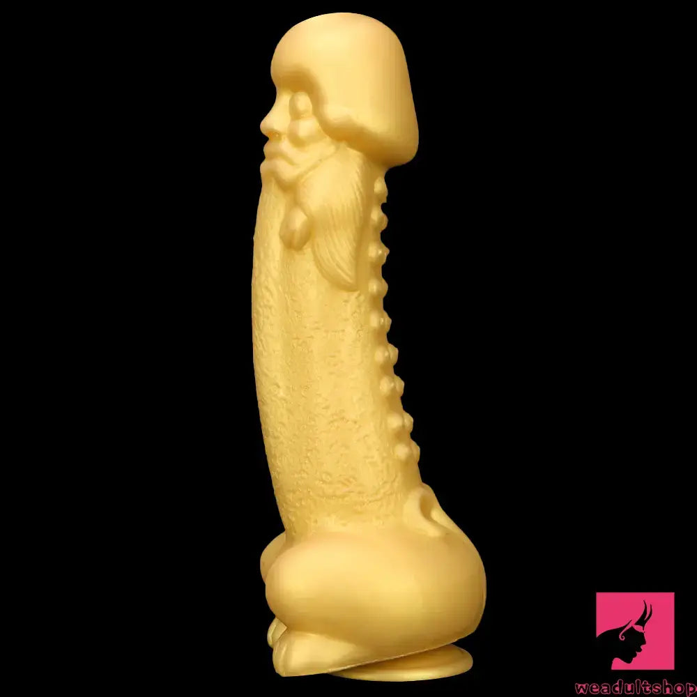 11.8in Liquid Large Soft Silicone Fantasy Thick Gold Anal Sex Dildo