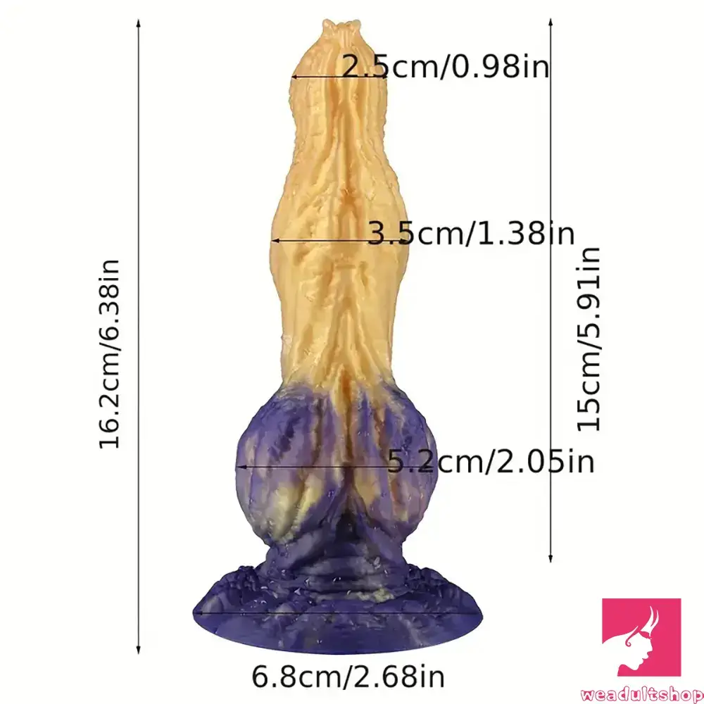 6.38in Liquid Silicone Soft Monster Dildo For Women Sex Orgasm