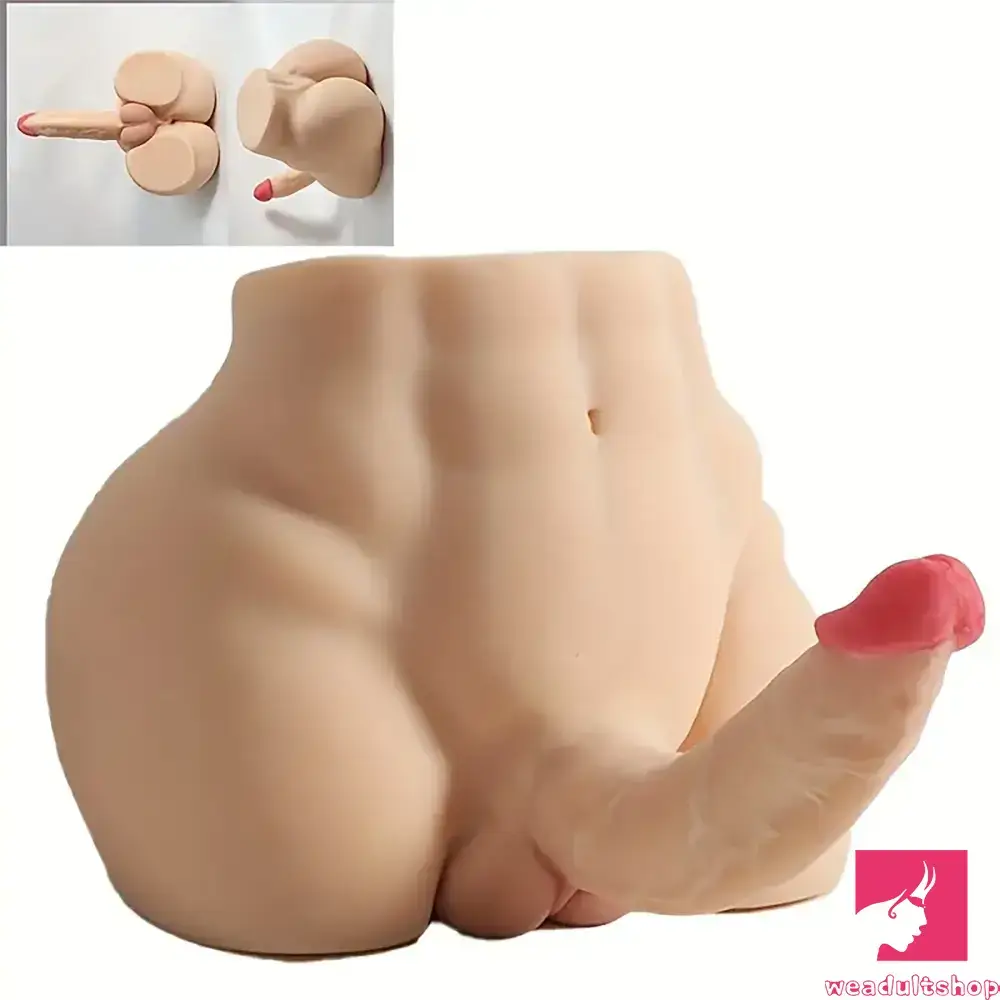 5.12in Premium Real Silicone Flexible Dildo With 8.5lb Male Sex Torso