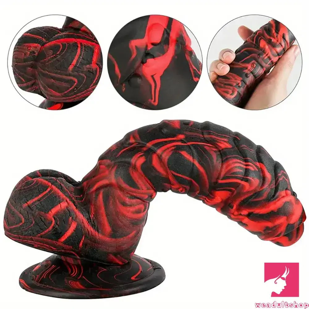 6.88in 8.66in Body Safe Silicone Soft Dinosaur Dildo For Couples