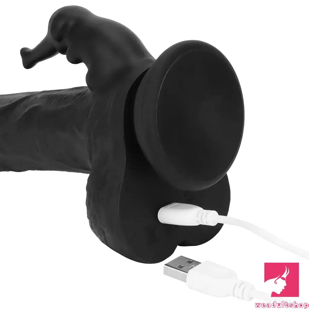 8.85in Elephant 3in1 Heating Thrusting Vibrating Remote Control Dildo